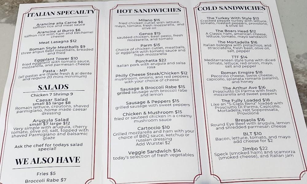 Spadaro Menu image 1